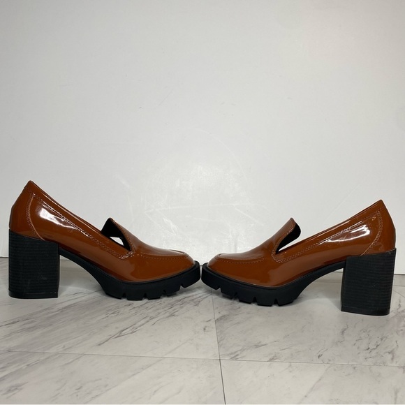 New! Blondo Josie Cognac Patent Heeled Loafer 9 1/2 - Picture 5 of 14